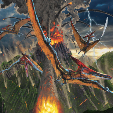 Eruption Dinosaurs - Vincent Hie 100 Jigsaw Puzzle 3D Modell