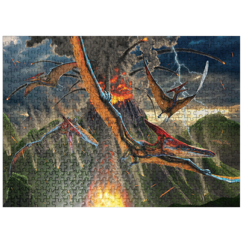 puzzleplate Eruption Dinosaurs - Vincent Hie 500 Jigsaw Puzzle