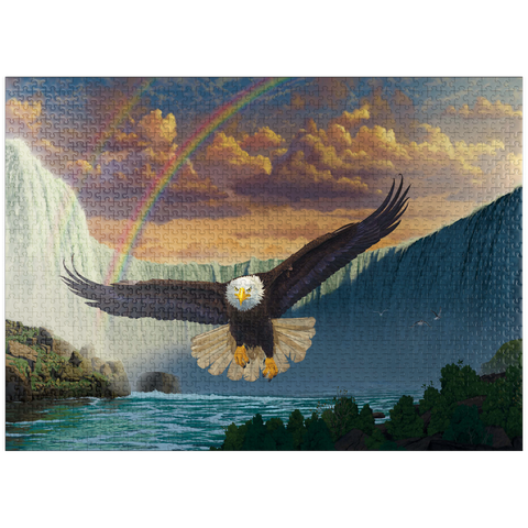 puzzleplate Niagara Falls Eagle - Vincent Hie 1000 Jigsaw Puzzle