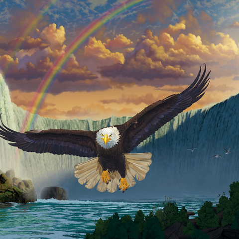 Niagara Falls Eagle - Vincent Hie 1000 Jigsaw Puzzle 3D Modell