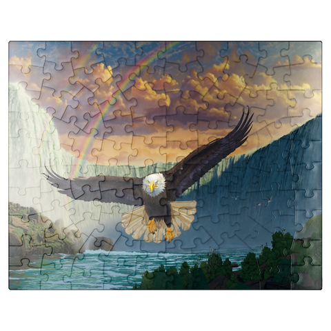 puzzleplate Niagara Falls Eagle - Vincent Hie 100 Jigsaw Puzzle