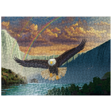 puzzleplate Niagara Falls Eagle - Vincent Hie 500 Jigsaw Puzzle