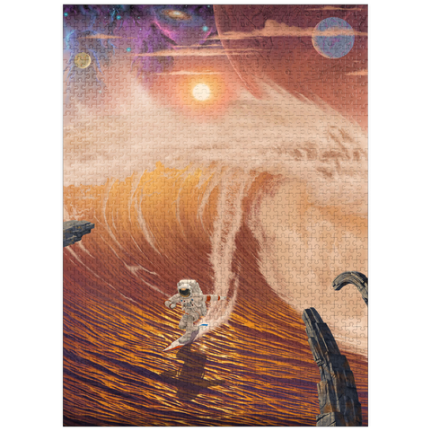 puzzleplate Riding the Wave Astronaut - Vincent Hie 1000 Jigsaw Puzzle