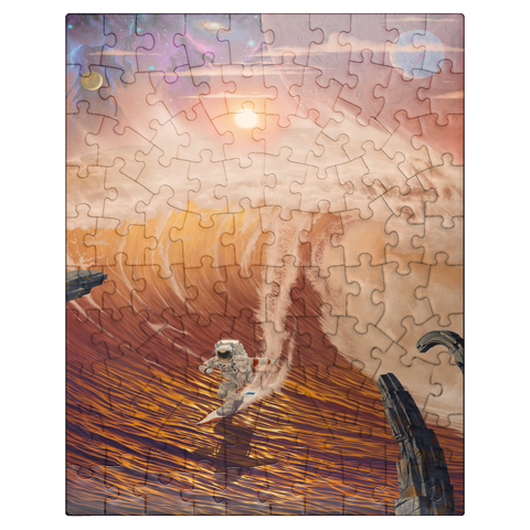 puzzleplate Riding the Wave Astronaut - Vincent Hie 100 Jigsaw Puzzle
