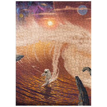 puzzleplate Riding the Wave Astronaut - Vincent Hie 500 Jigsaw Puzzle