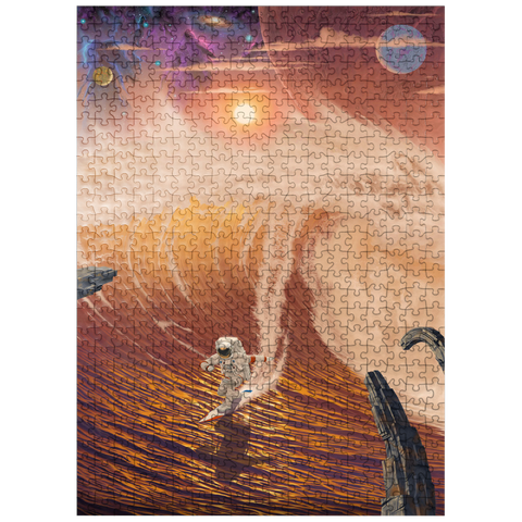 puzzleplate Riding the Wave Astronaut - Vincent Hie 500 Jigsaw Puzzle