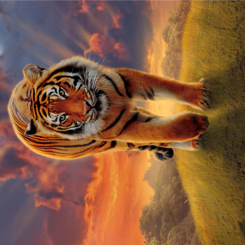 Rising Tiger - Vincent Hie 1000 Jigsaw Puzzle 3D Modell