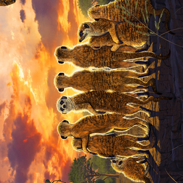 Meerkat Family Sunset - Vincent Hie 500 Jigsaw Puzzle 3D Modell