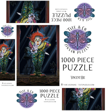 Surprise Horror Clown - Vincent Hie 1000 Jigsaw Puzzle box 3D Modell