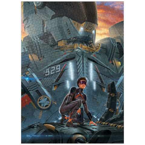puzzleplate Searchlight Giant Robot - Vincent Hie 1000 Jigsaw Puzzle