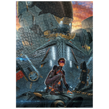 puzzleplate Searchlight Giant Robot - Vincent Hie 500 Jigsaw Puzzle