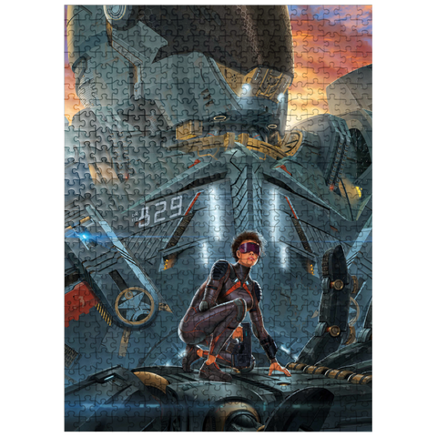 puzzleplate Searchlight Giant Robot - Vincent Hie 500 Jigsaw Puzzle