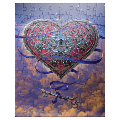 puzzleplate Heart and Key - Vincent Hie 100 Jigsaw Puzzle