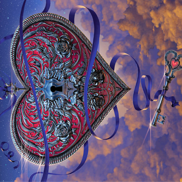 Heart and Key - Vincent Hie 100 Jigsaw Puzzle 3D Modell