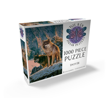 Wolf Couple in Sunset - Vincent Hie 1000 Jigsaw Puzzle box view2