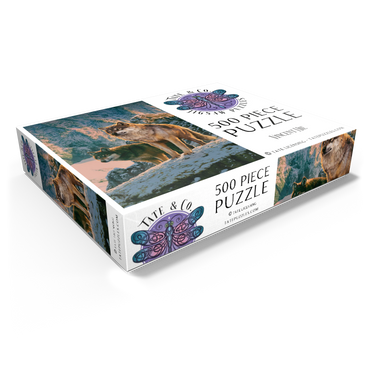 Wolf Couple in Sunset - Vincent Hie 500 Jigsaw Puzzle box view1
