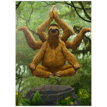 puzzleplate Zen Sloth Meditation - Vincent Hie 1000 Jigsaw Puzzle