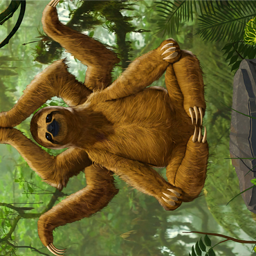 Zen Sloth Meditation - Vincent Hie 1000 Jigsaw Puzzle 3D Modell