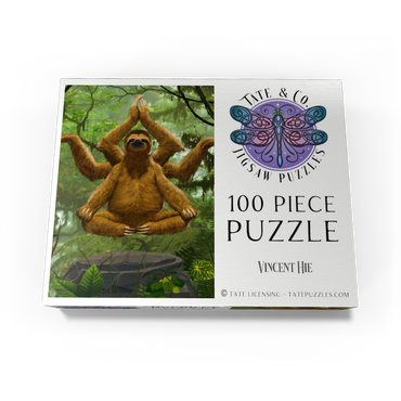 Zen Sloth Meditation - Vincent Hie 100 Jigsaw Puzzle box view3
