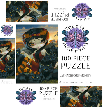 Autumn Kitties - Jasmine Becket-Griffith 100 Jigsaw Puzzle box 3D Modell