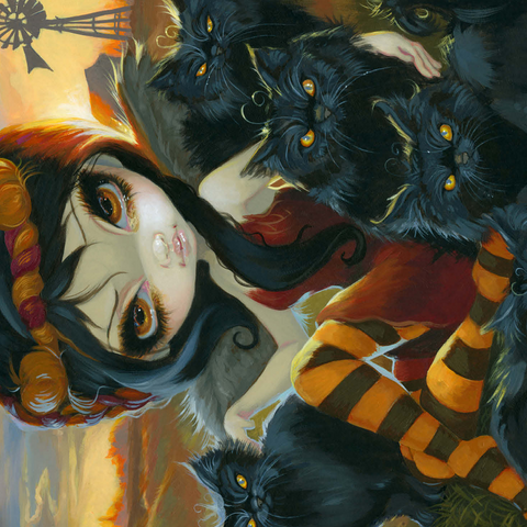 Autumn Kitties - Jasmine Becket-Griffith 500 Jigsaw Puzzle 3D Modell