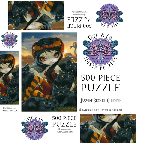 Autumn Kitties - Jasmine Becket-Griffith 500 Jigsaw Puzzle box 3D Modell