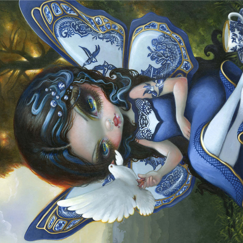 Blue Willow Fairy - Jasmine Becket-Griffith 1000 Jigsaw Puzzle 3D Modell