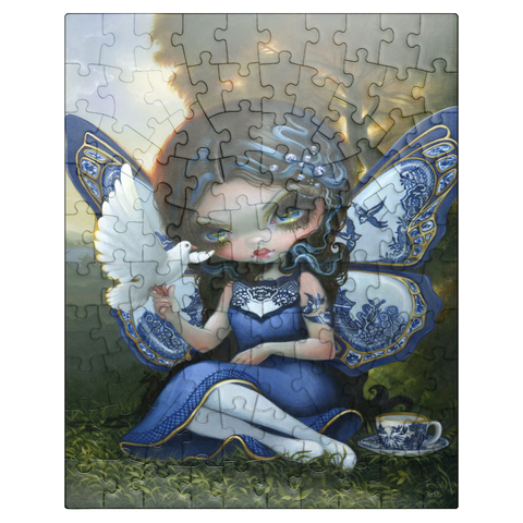 puzzleplate Blue Willow Fairy - Jasmine Becket-Griffith 100 Jigsaw Puzzle