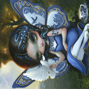 Blue Willow Fairy - Jasmine Becket-Griffith 100 Jigsaw Puzzle 3D Modell