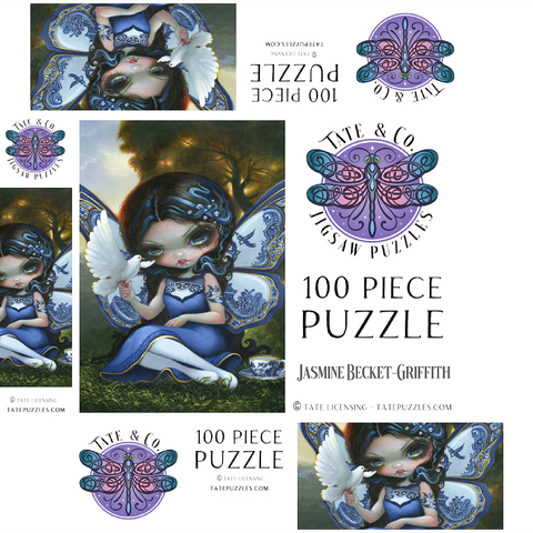Blue Willow Fairy - Jasmine Becket-Griffith 100 Jigsaw Puzzle box 3D Modell
