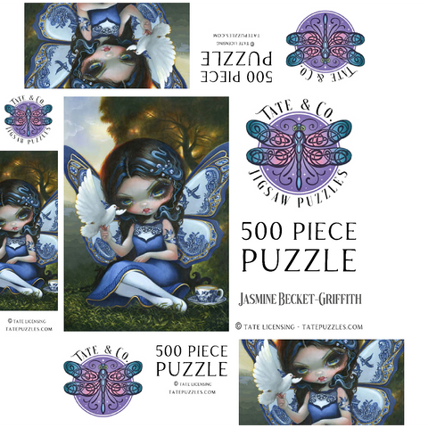 Blue Willow Fairy - Jasmine Becket-Griffith 500 Jigsaw Puzzle box 3D Modell