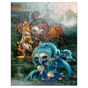 puzzleplate Ninja Dragonlings - Jasmine Becket-Griffith 100 Jigsaw Puzzle