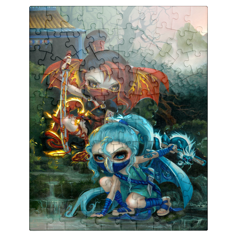 puzzleplate Ninja Dragonlings - Jasmine Becket-Griffith 100 Jigsaw Puzzle