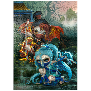 puzzleplate Ninja Dragonlings - Jasmine Becket-Griffith 500 Jigsaw Puzzle