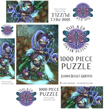 Ninja Dragonlings II - Jasmine Becket-Griffith 1000 Jigsaw Puzzle box 3D Modell