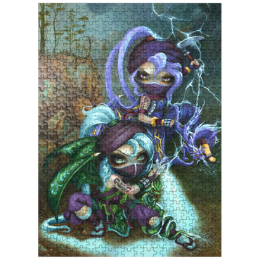 puzzleplate Ninja Dragonlings II - Jasmine Becket-Griffith 500 Jigsaw Puzzle