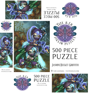 Ninja Dragonlings II - Jasmine Becket-Griffith 500 Jigsaw Puzzle box 3D Modell