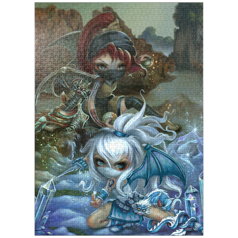 puzzleplate Ninja Dragonlings III - Jasmine Becket-Griffith 1000 Jigsaw Puzzle