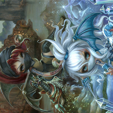 Ninja Dragonlings III - Jasmine Becket-Griffith 1000 Jigsaw Puzzle 3D Modell