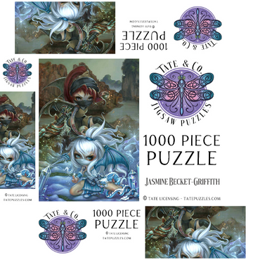 Ninja Dragonlings III - Jasmine Becket-Griffith 1000 Jigsaw Puzzle box 3D Modell