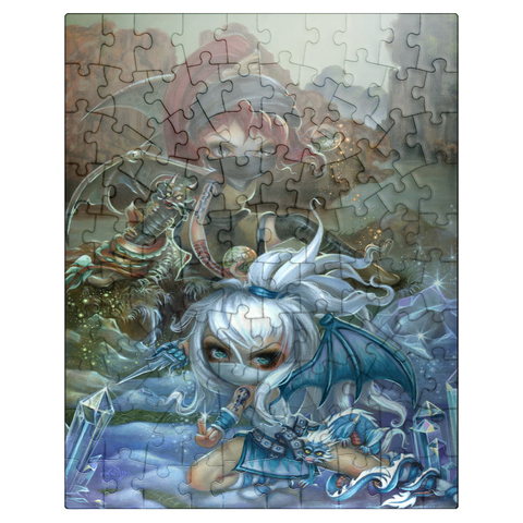 puzzleplate Ninja Dragonlings III - Jasmine Becket-Griffith 100 Jigsaw Puzzle