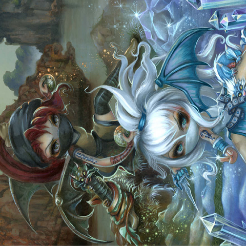 Ninja Dragonlings III - Jasmine Becket-Griffith 100 Jigsaw Puzzle 3D Modell