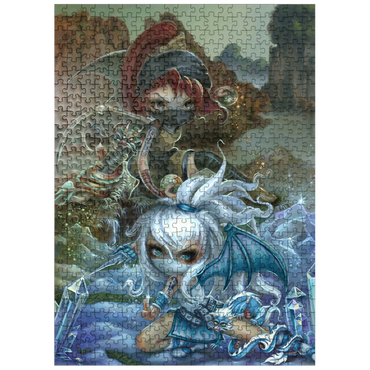 puzzleplate Ninja Dragonlings III - Jasmine Becket-Griffith 500 Jigsaw Puzzle