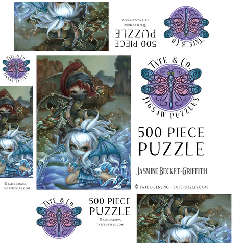 Ninja Dragonlings III - Jasmine Becket-Griffith 500 Jigsaw Puzzle box 3D Modell