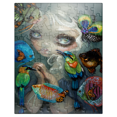 puzzleplate Poissons Volants Les Oiseaux - Jasmine Becket-Griffith 100 Jigsaw Puzzle