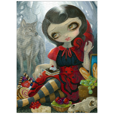 puzzleplate Red Riding Hood's Picnic - Jasmine Becket-Griffith 1000 Jigsaw Puzzle