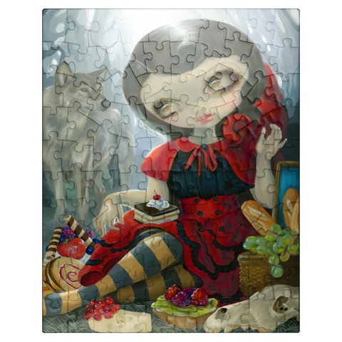 puzzleplate Red Riding Hood's Picnic - Jasmine Becket-Griffith 100 Jigsaw Puzzle