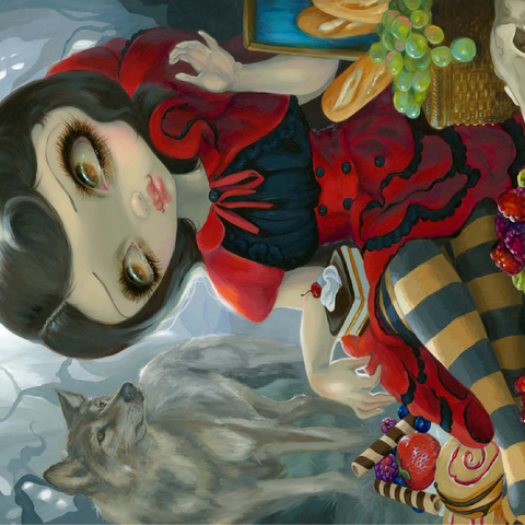 Red Riding Hood's Picnic - Jasmine Becket-Griffith 100 Jigsaw Puzzle 3D Modell