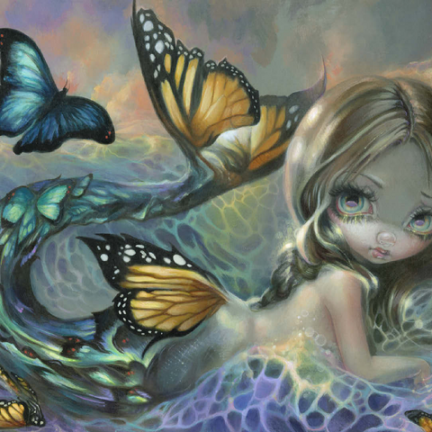 Sea Monarch Mermaid - Jasmine Becket-Griffith 100 Jigsaw Puzzle 3D Modell