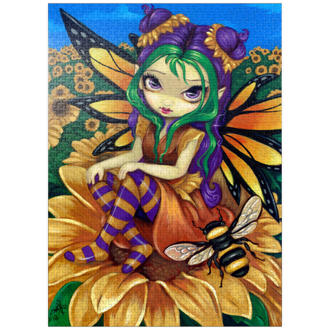 puzzleplate Sunflower Fairy with Bee - Jasmine Becket-Griffith 1000 Jigsaw Puzzle